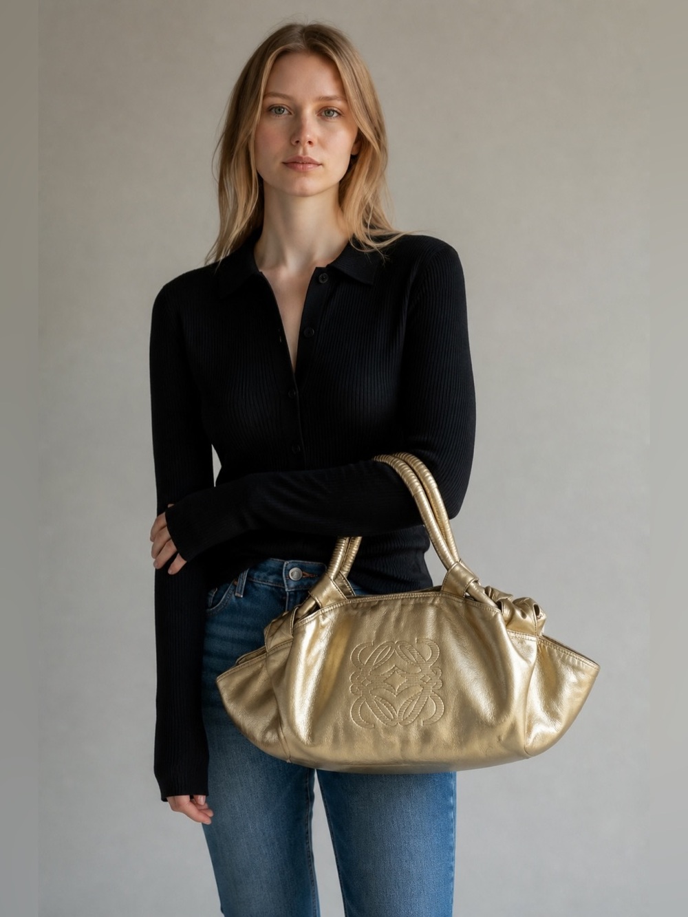 Loewe Gold Shoulder Bag